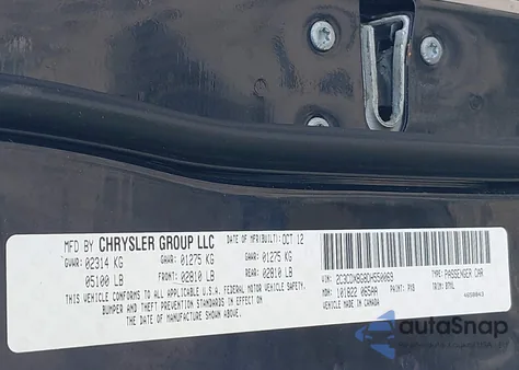 2013 Dodge Charger Se z USA, uszkodzony, nr VIN 2C3CDXBG8DH550069